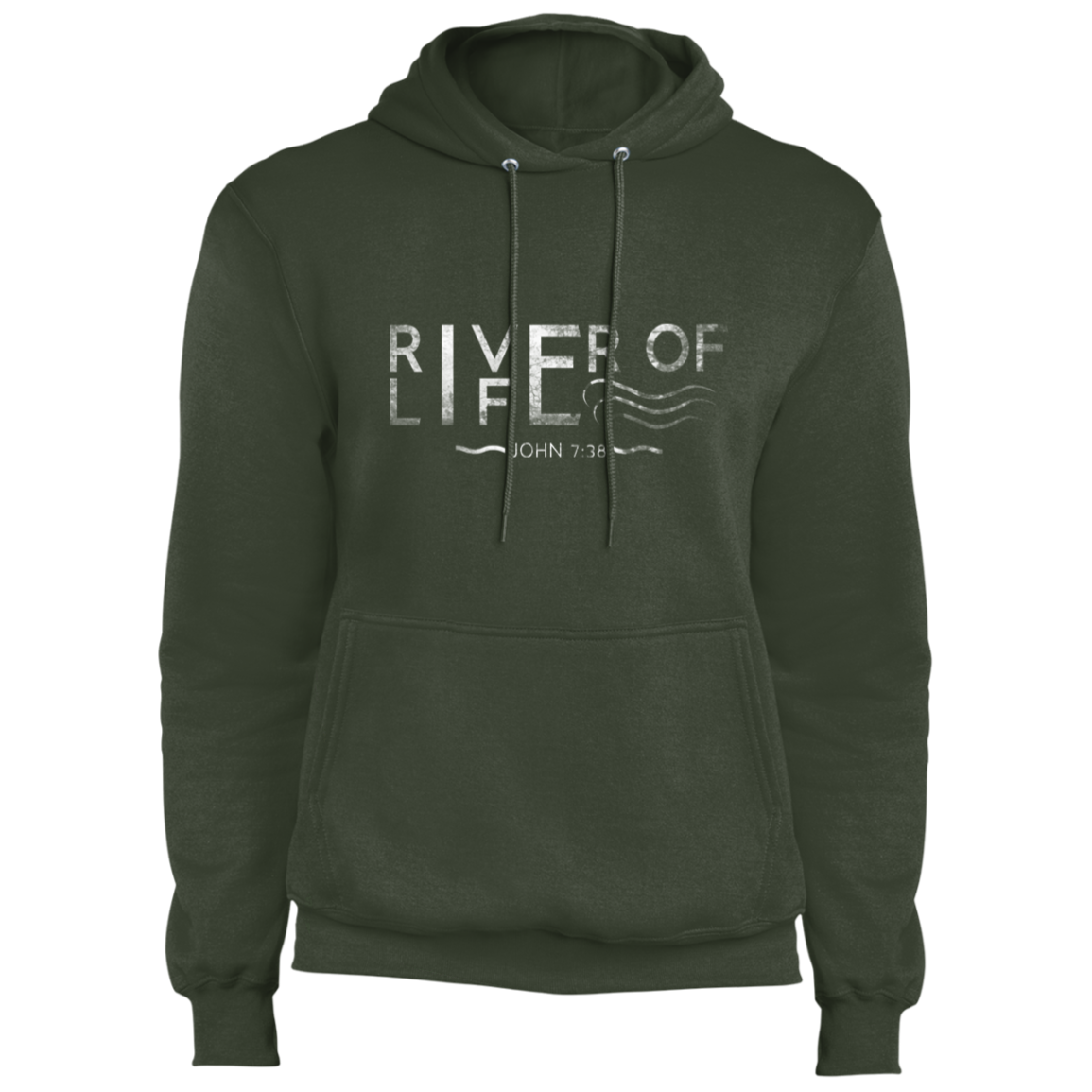 River of Life-01 River- Fleece Pullover Hoodie