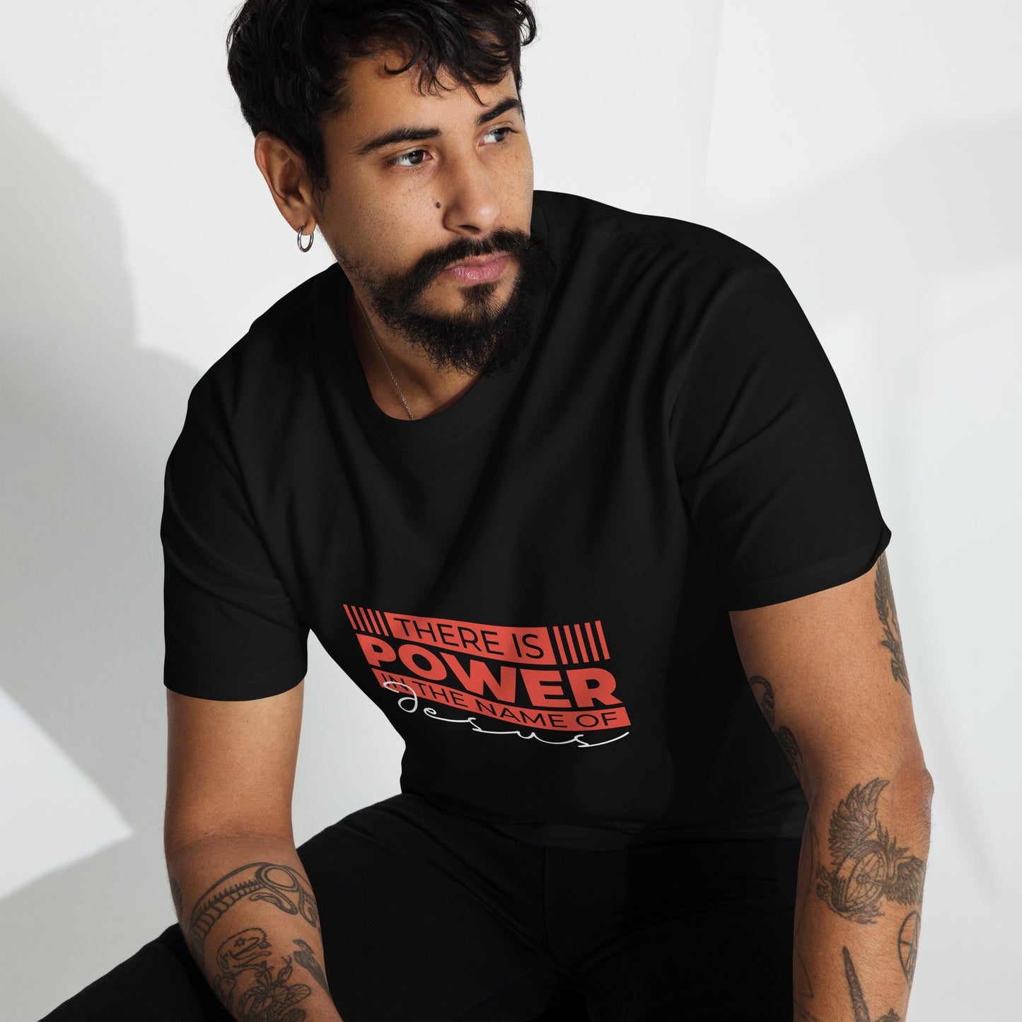 Power Name-Men’s premium heavyweight tee
