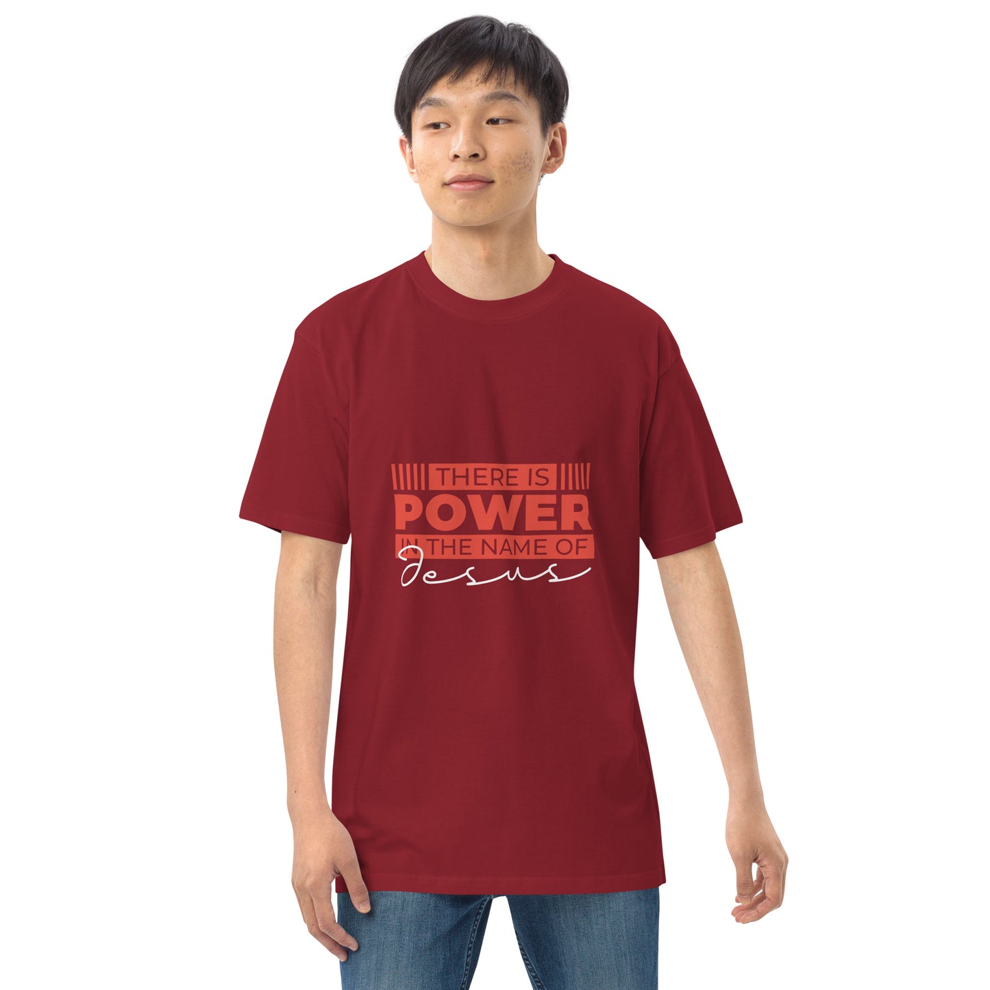 Power Name-Men’s premium heavyweight tee