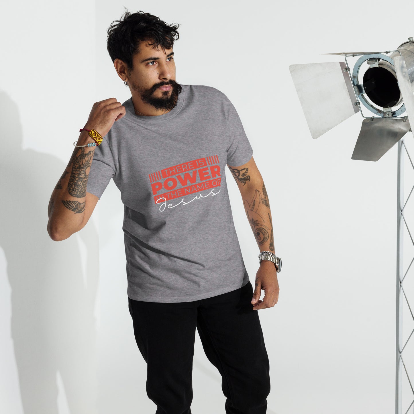 Power Name-Men’s premium heavyweight tee