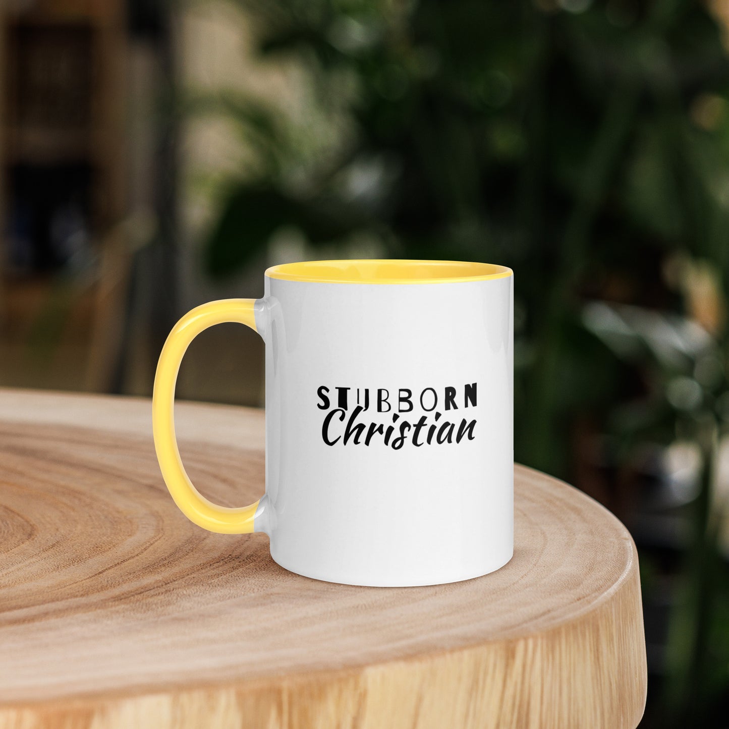 Stubborn Christian-Mug with Color Inside