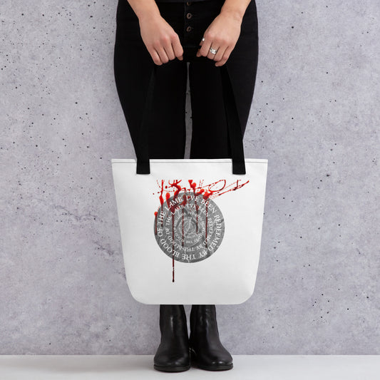 Lamb Blood Wht-Tote bag