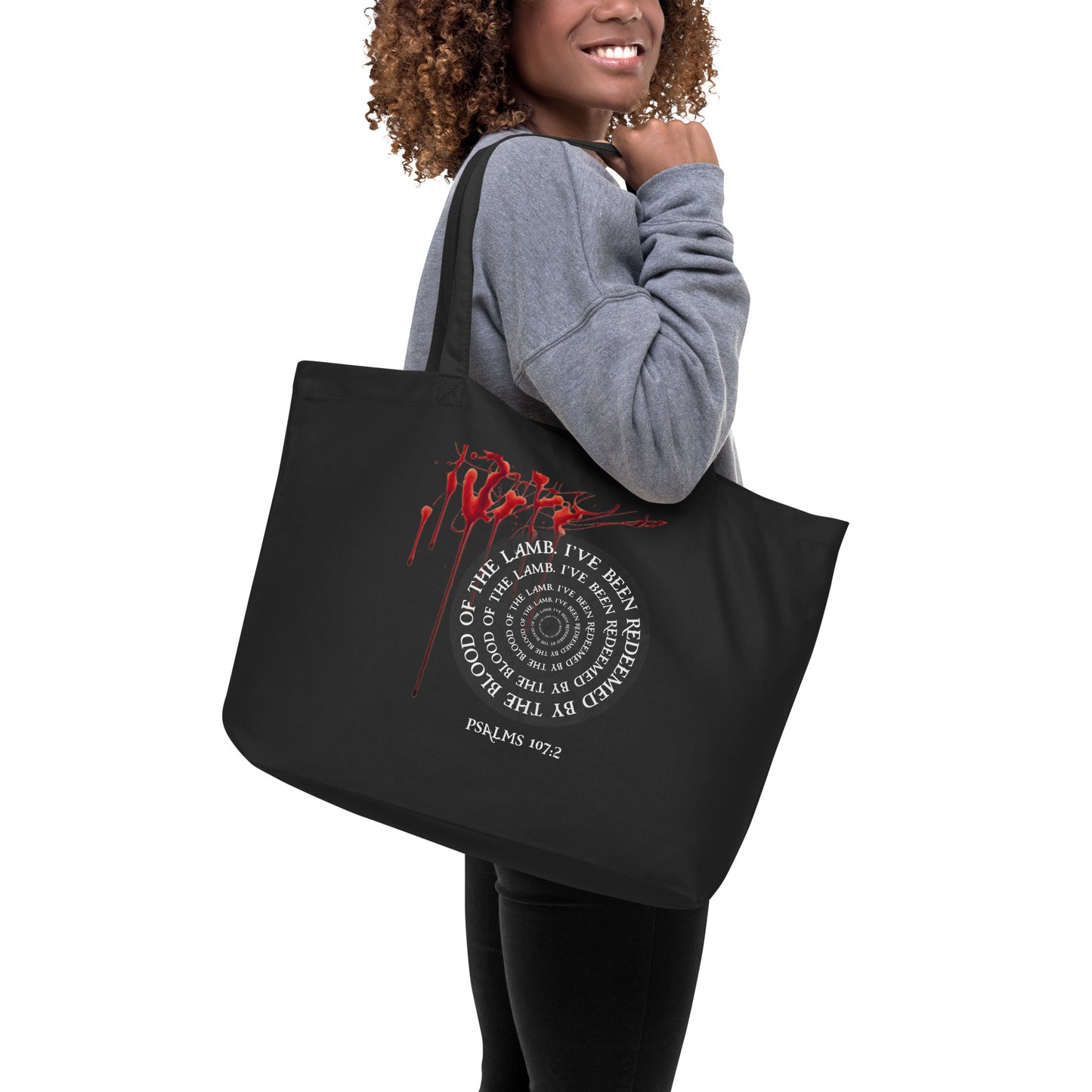 Lamb Blood-Large organic tote bag