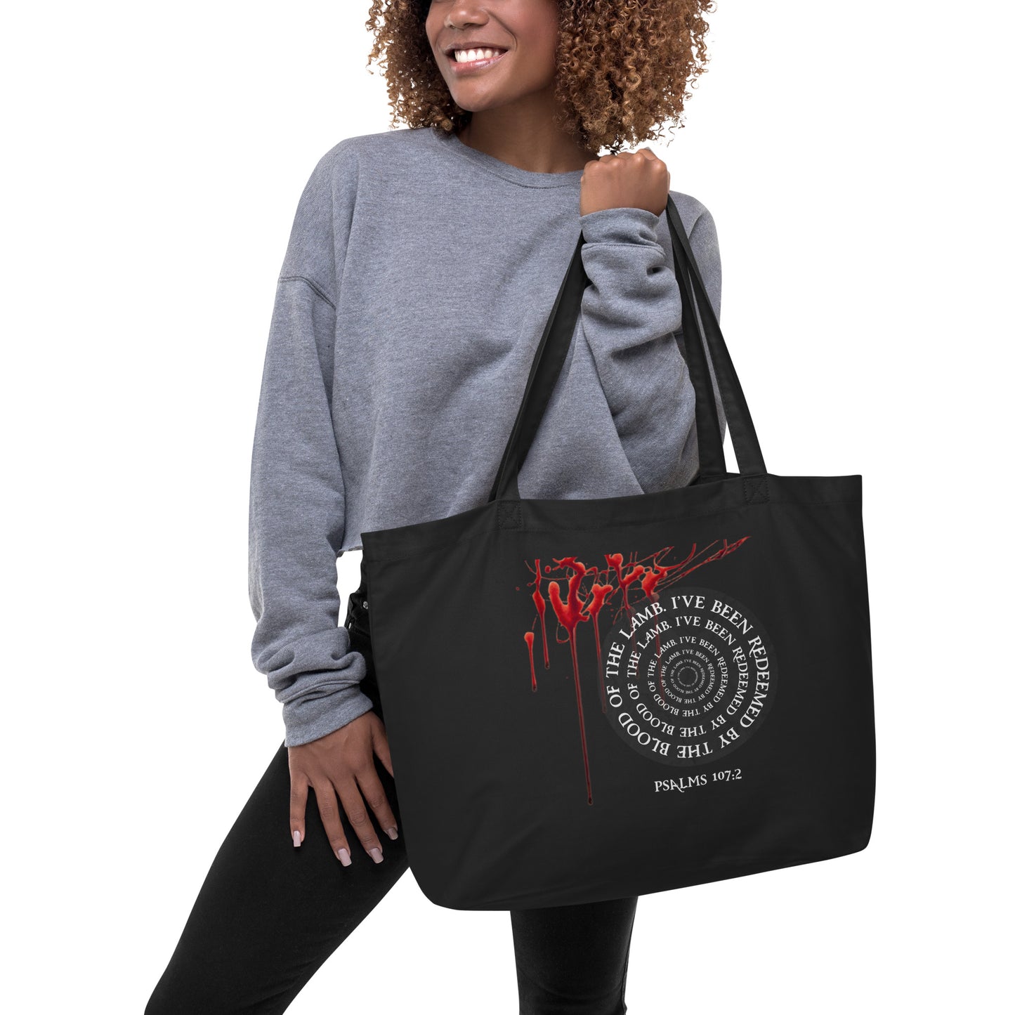 Lamb Blood-Large organic tote bag