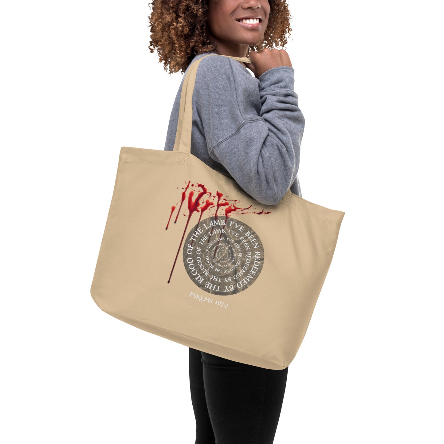 Lamb Blood-Large organic tote bag