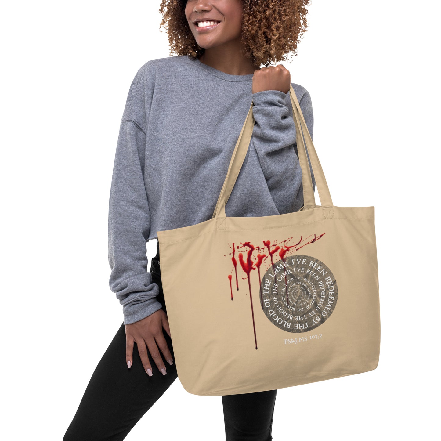 Lamb Blood-Large organic tote bag