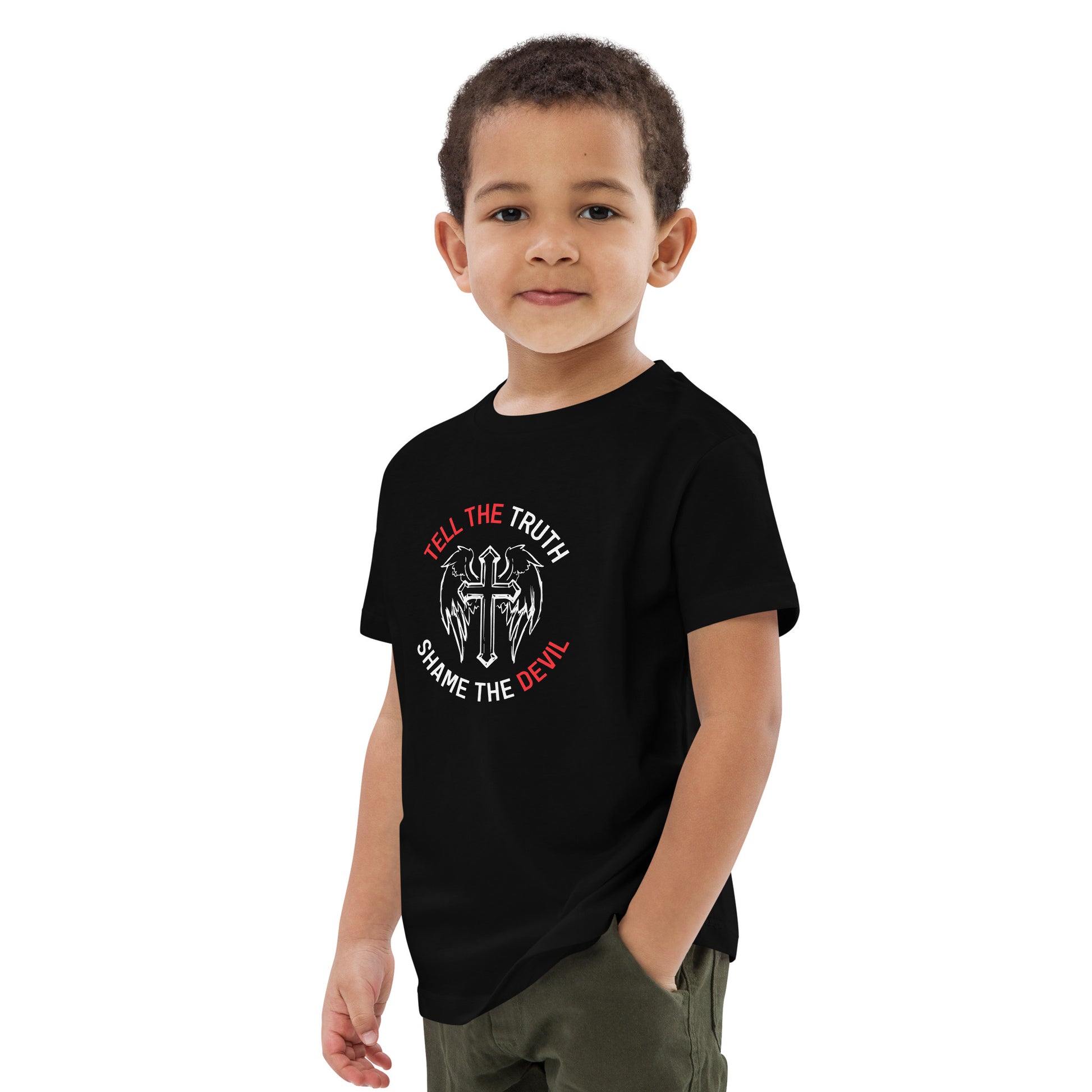 Shame the Devil -Organic cotton kids t-shirt - Ladaitt Christian Store