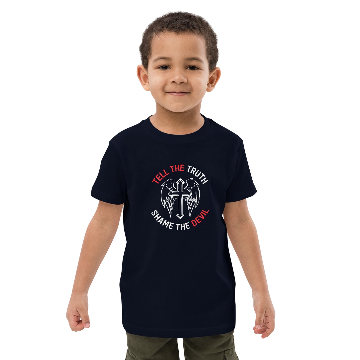 Shame the Devil -Organic cotton kids t-shirt - Ladaitt Christian Store