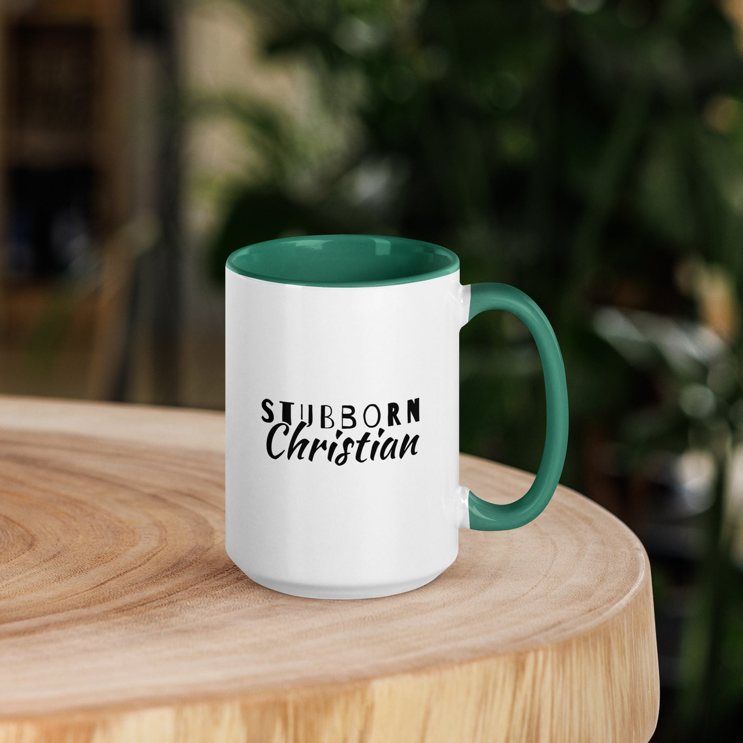 Stubborn Christian-Mug with Color Inside