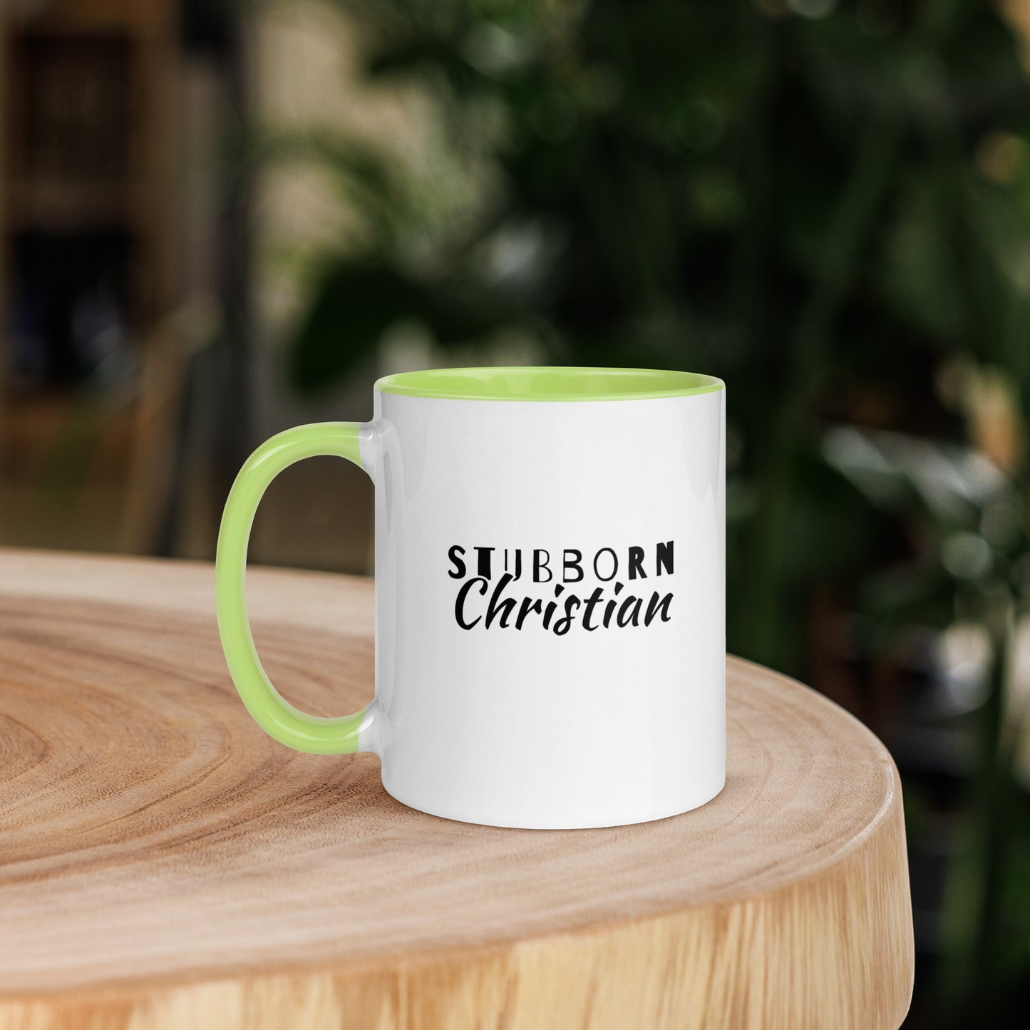 Stubborn Christian-Mug with Color Inside