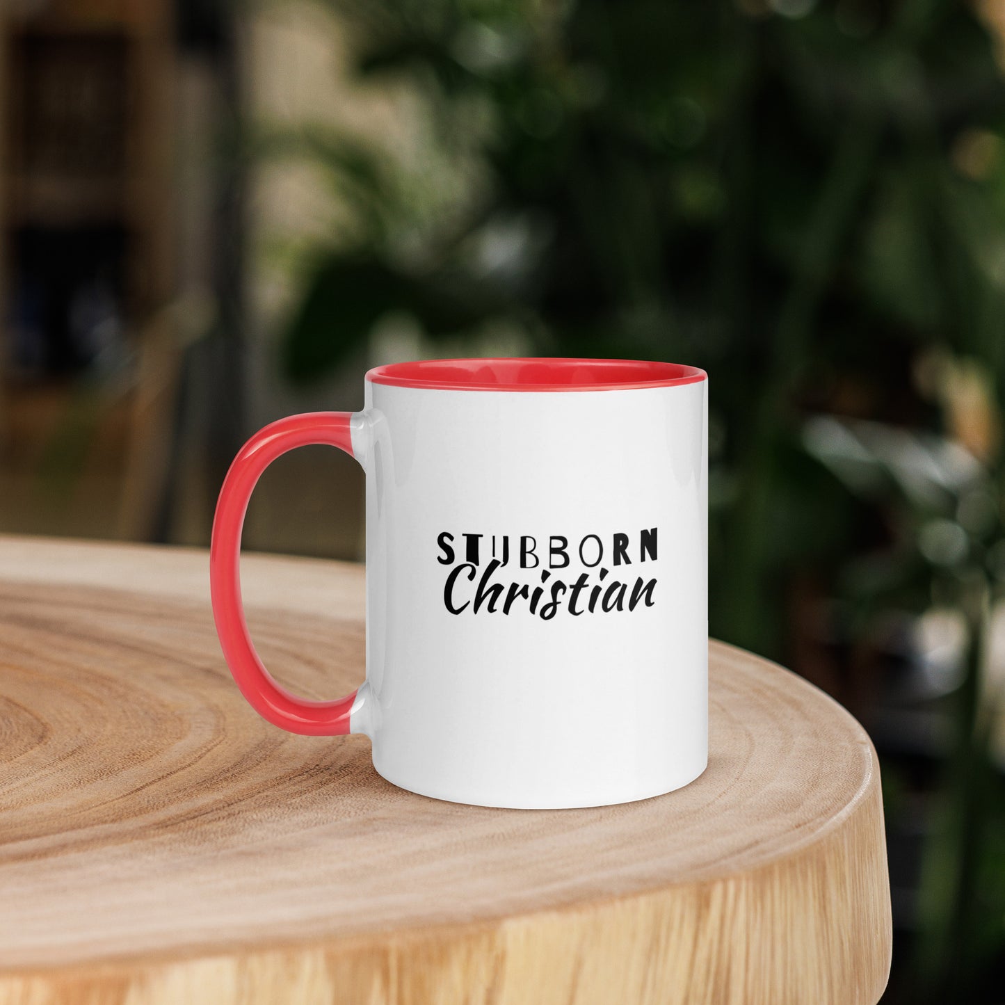 Stubborn Christian-Mug with Color Inside