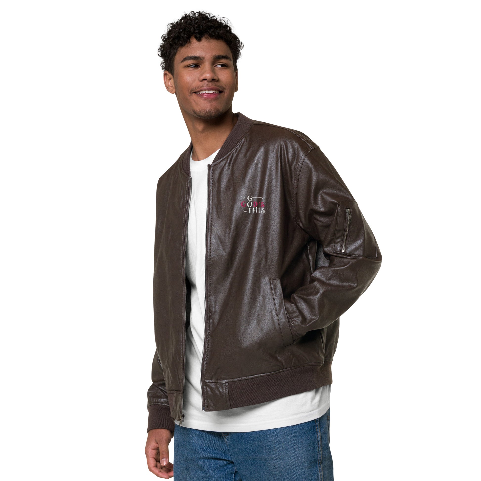 vintage leather bomber jacket|ladaitt