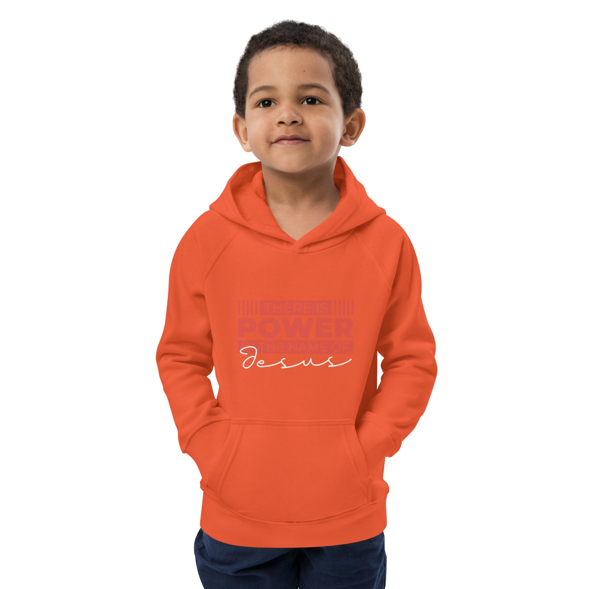 Power in The Name-Kids eco hoodie - Ladaitt Christian Store