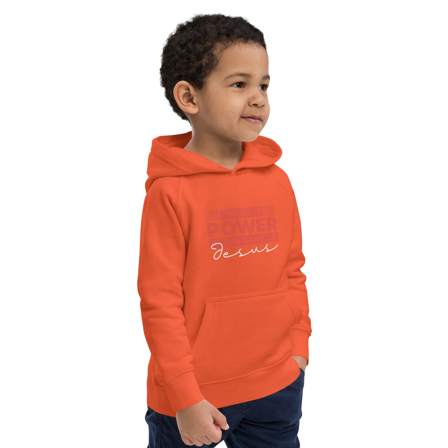 Power in The Name-Kids eco hoodie - Ladaitt Christian Store